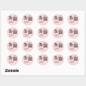 Einfacher minimaler QR-Code-Logo-Scan-Code-Name wi Runder Aufkleber (Blatt)