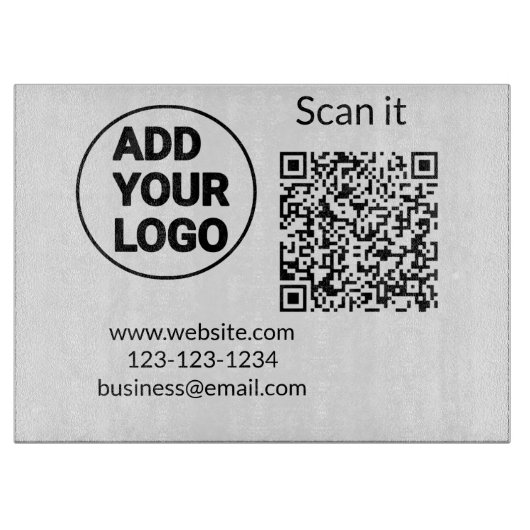 Einfacher minimaler QR-Code-Logo-Scan-Code-Name wi Schneidebrett (Vorderseite)