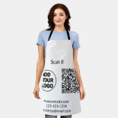 Einfacher minimaler QR-Code-Logo-Scan-Code-Name wi Schürze (Getragen)