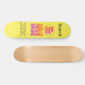 Einfacher minimaler QR-Code-Logo-Scan-Code-Name wi Skateboard (Horizontal)