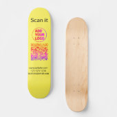 Einfacher minimaler QR-Code-Logo-Scan-Code-Name wi Skateboard (Vorderseite)