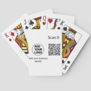Einfacher minimaler QR-Code-Logo-Scan-Code-Name wi Spielkarten