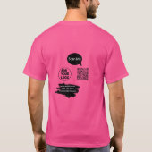 Einfacher minimaler QR-Code-Logo-Scan-Code-Name wi T-Shirt (Rückseite)