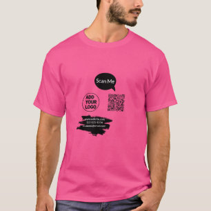 Einfacher minimaler QR-Code-Logo-Scan-Code-Name wi T-Shirt