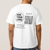 Einfacher minimaler QR-Code-Logo-Scan-Code-Name wi T-Shirt (Rückseite)