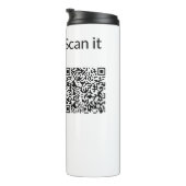 Einfacher minimaler QR-Code-Logo-Scan-Code-Name wi Thermosbecher (Nach rechts gedreht)