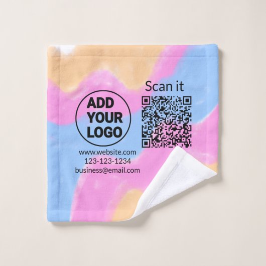 Einfacher minimaler QR-Code-Logo-Scan-Code-Name wi Waschlappen (Waschlappen)