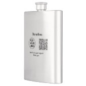 Einfacher minimaler QR-Code-Logo-Text für soziale Flachmann (Links)