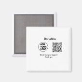 Einfacher minimaler QR-Code-Logo-Text für soziale Magnet (Vorderseite/Rückseite)