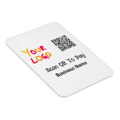 Einfacher minimaler QR-Code zum Bezahlen Logo Firm Magnet (Rechte Seite)