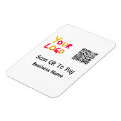 Einfacher minimaler QR-Code zum Bezahlen Logo Firm Magnet (Linke Seite)