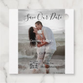 Einfacher minimaler QR-Scan-Code mit Details zum D Geschenkanhänger (Rückseite)