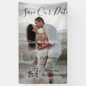 Einfacher minimaler QR-Scancode Details zum Datum  Banner (Vertikal)