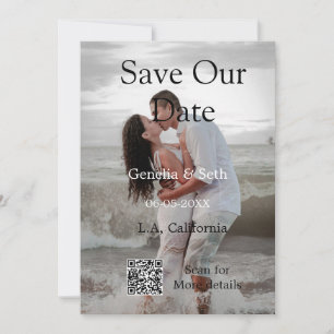Einfacher minimaler QR-Scancode für Details zum Da Save The Date