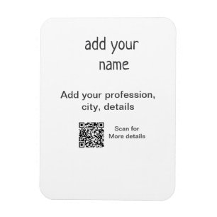 Einfacher minimaler QR-Titel zum Hinzufügen von Te Magnet