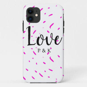 Einfacher minimaler rosa abstrakter Liebeshintergr Case-Mate iPhone Hülle