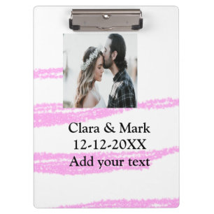 Einfacher minimaler rosa Glitter, füge deinen Text Klemmbrett