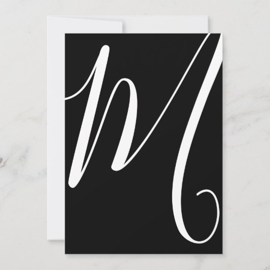 Einfacher minimaler Schwarz-weißer Brunch und Einladung (Rückseite)