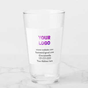 einfacher minimaler Text zum Hinzufügen Ihres Logo Glas