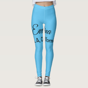 Einfacher minimaler Text zum Hinzufügen Ihres Name Leggings