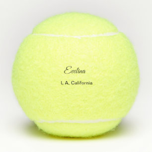 Einfacher minimaler Text zum Hinzufügen Ihres Name Tennisbälle