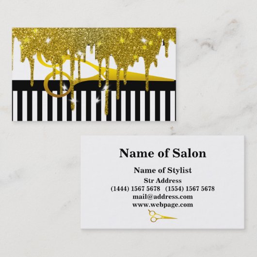 Einfacher Minimalistischer Barbershop Visitenkarte (Vorne/Hinten)