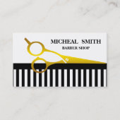 Einfacher Minimalistischer Barbershop Visitenkarte (Vorderseite)