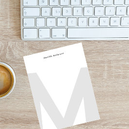 Einfacher Minimalistischer Big Jumbo Monogram Name Mitteilungskarte