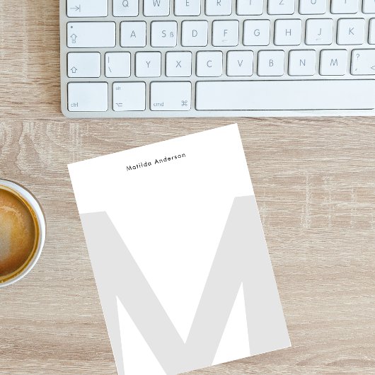 Einfacher Minimalistischer Big Jumbo Monogram Name Mitteilungskarte