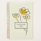 Einfacher minimalistischer Blumen-Designer-Planer Planer (Vorderseite)