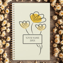 Einfacher minimalistischer Blumen-Designer-Planer