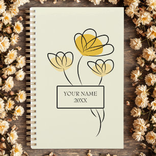 Einfacher minimalistischer Blumen-Designer-Planer Planer
