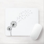 Einfacher Minimalistischer durchbrennenlöwenzahn | Mousepad (Mit Mouse)