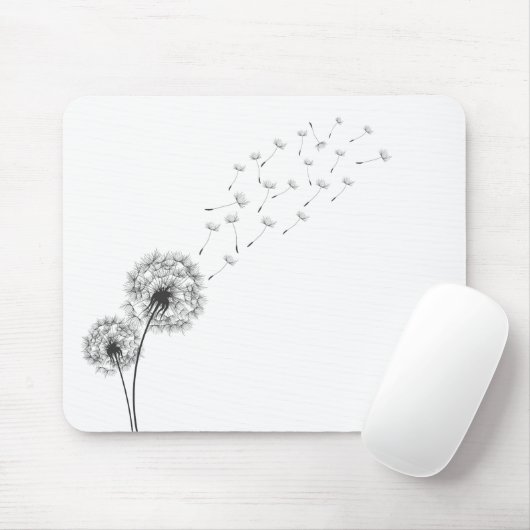 Einfacher Minimalistischer durchbrennenlöwenzahn | Mousepad (Mit Mouse)