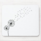 Einfacher Minimalistischer durchbrennenlöwenzahn | Mousepad (Vorne)