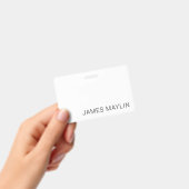 Einfacher minimalistischer editierbarer Name oder Ausweis (Handheld)