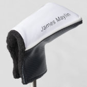 Einfacher minimalistischer editierbarer Name oder Golf Headcover (3/4 Vorderseite)