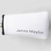 Einfacher minimalistischer editierbarer Name oder Golf Headcover (Vorderseite)
