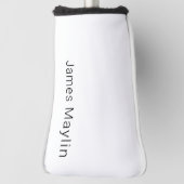 Einfacher minimalistischer editierbarer Name oder Golf Headcover (Rotieren 90)