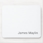 Einfacher minimalistischer editierbarer Name oder Mousepad (Vorne)