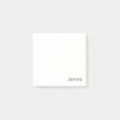 Einfacher minimalistischer editierbarer Name oder Post-it Klebezettel (Vorderseite)