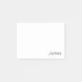 Einfacher minimalistischer editierbarer Name oder Post-it Klebezettel (Vorderseite)
