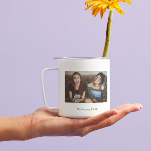 Einfacher Minimalistischer Foto-Textbezug Kaffeetasse