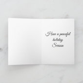 Einfacher minimalistischer Friedensurlaub Feiertagskarte (Innenseite)