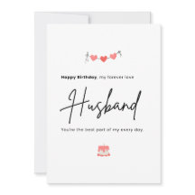 Einfacher minimalistischer Geburtstag des Ehemanns
