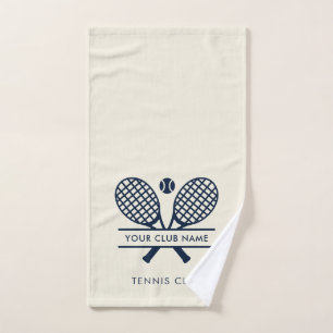 Einfacher minimalistischer Klubname Tennis Team Handtuch