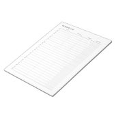 Einfacher minimalistischer Leselog Notizblock (angewinkelt)