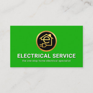 Einfacher minimalistischer Letter-e-Hausstromkreis Visitenkarte