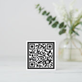 Einfacher minimalistischer QR-Code Quadratische Visitenkarte (Stehend Vorderseite)