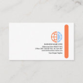 Einfacher Minimalistischer Red Strip Startup-Gründ Visitenkarte (Rückseite)